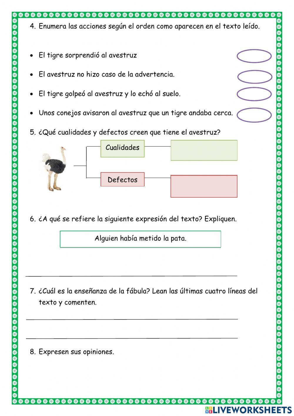 El avestruz que a veces no decía ni chuz ni muz