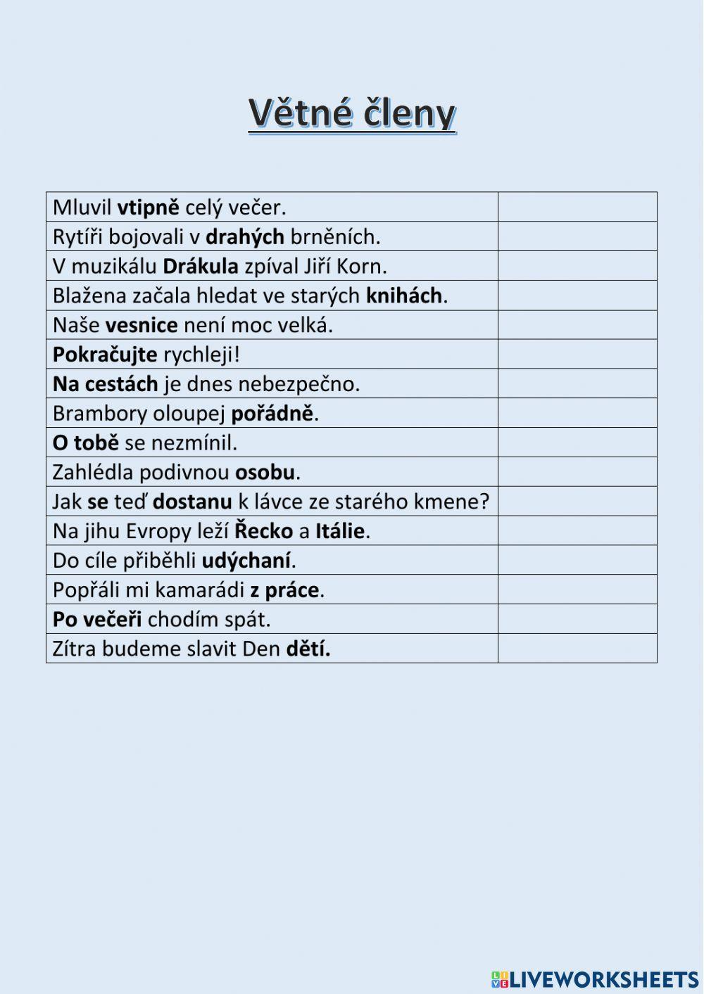 Vedlejší věty Vedlejší věty