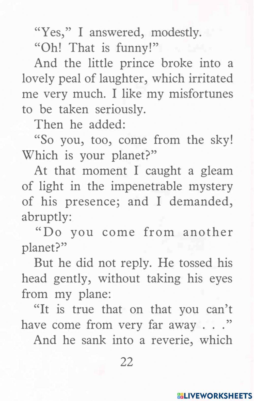 Vocab-The Little Prince 2-Fill in the blank