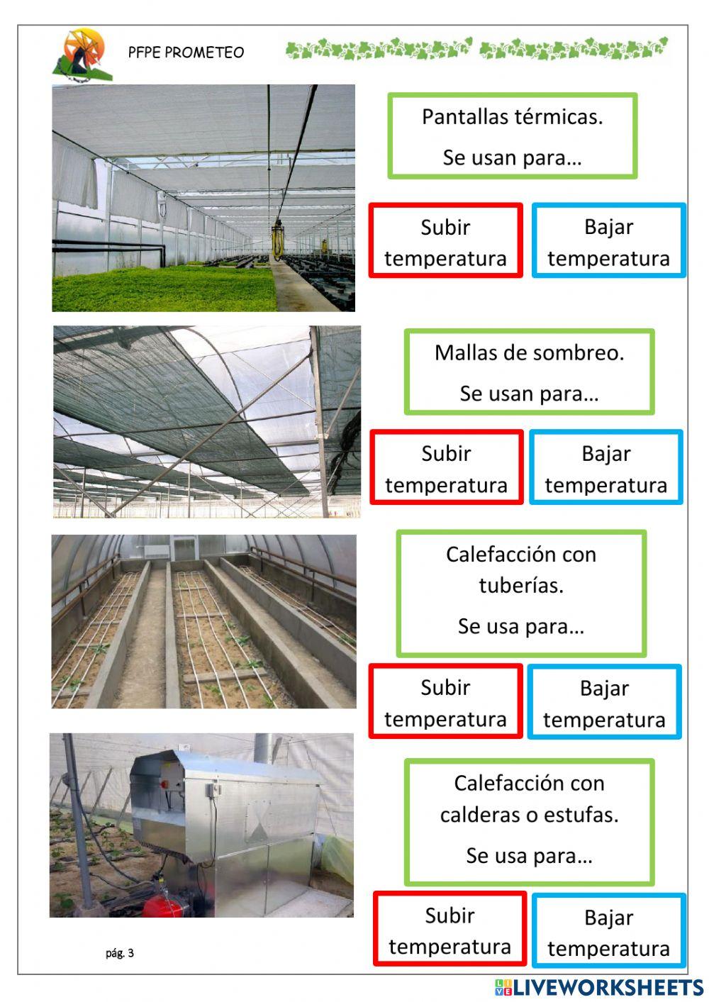Calefacción invernadero