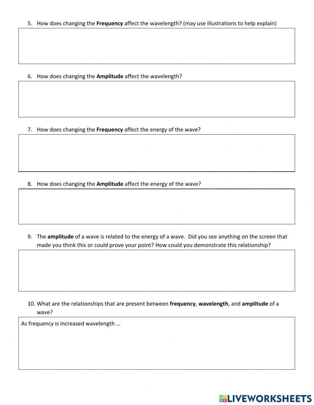 Physical Science - Unit 18 - Worksheet