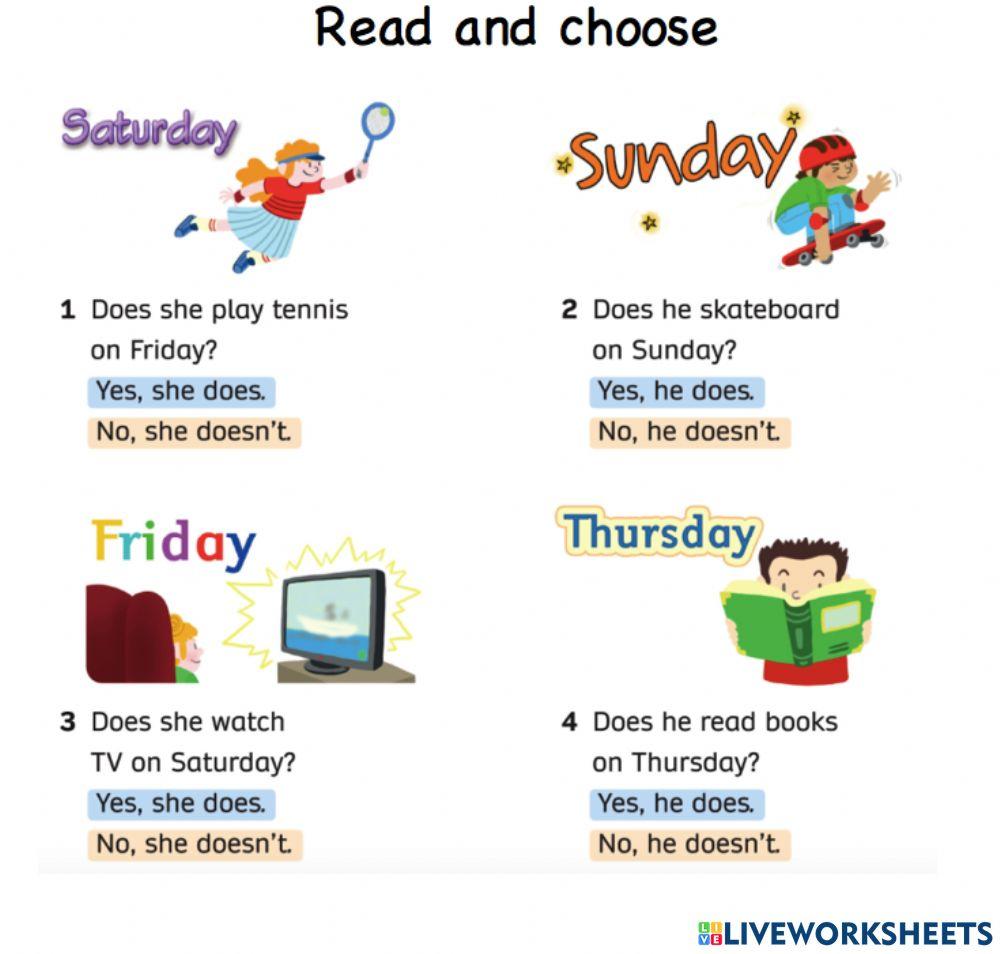 Questions activities