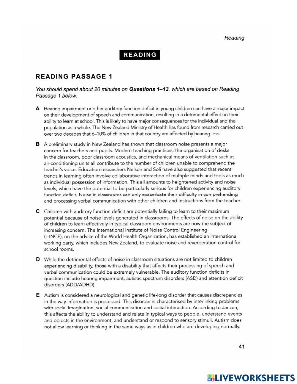 Academic Reading Test 9 - 2 (Part one)