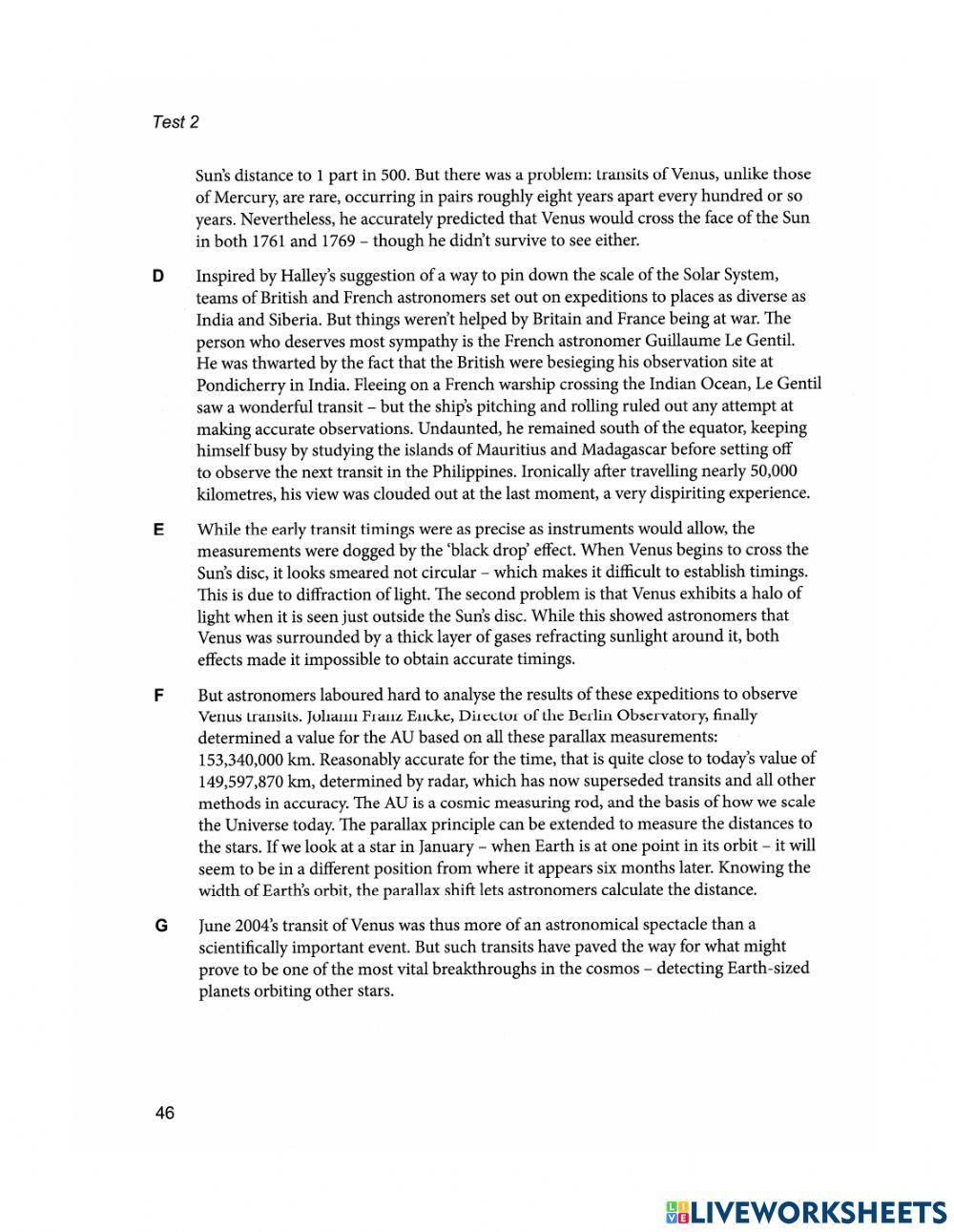 Academic Reading Test 9 - 2 (Part two)