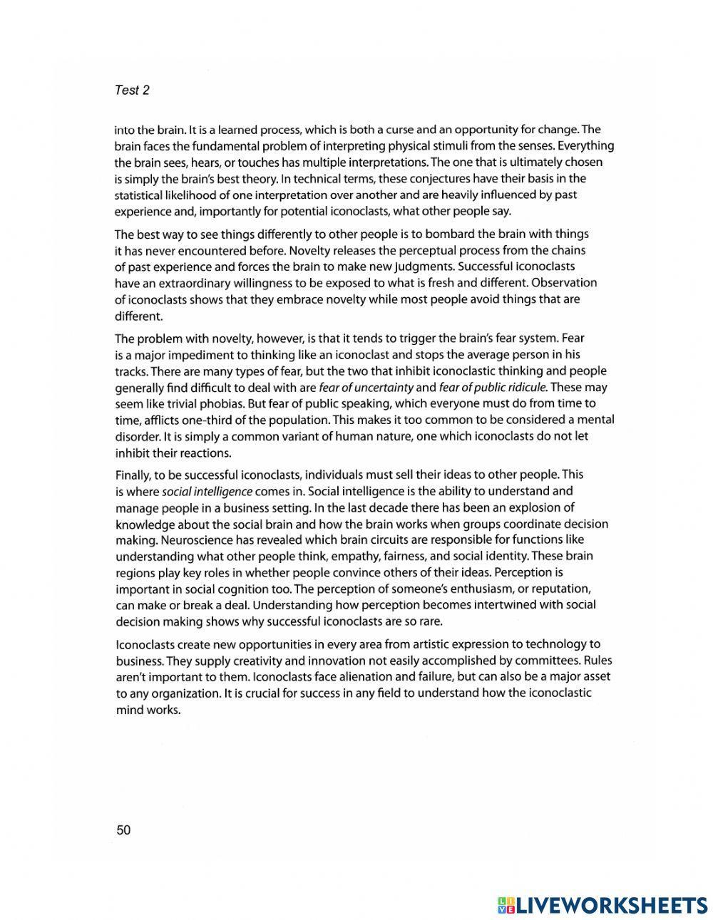 Academic Reading Test 9 - 2 (Part 3)