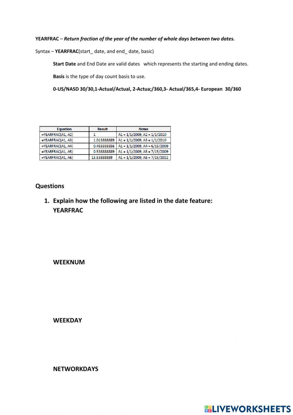 Lesson 3 More on Days Feature