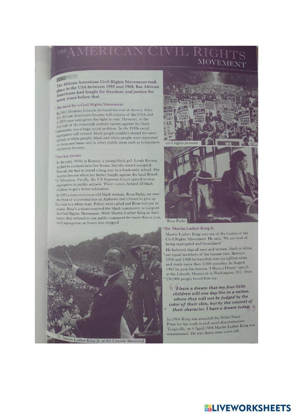 The Amercian Civil Rights Movement