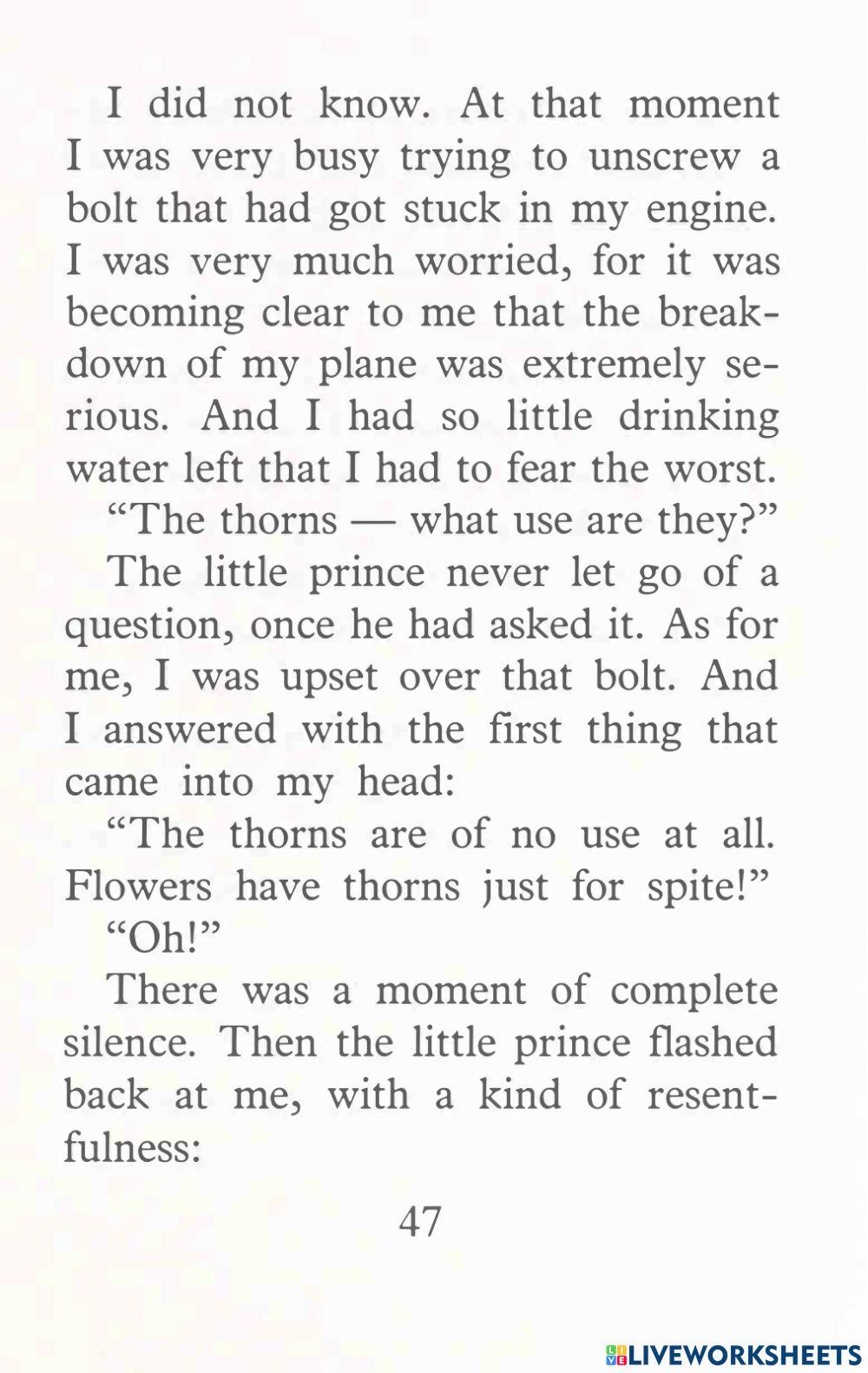 Vocab-The Little Prince 5-Fill in the blank