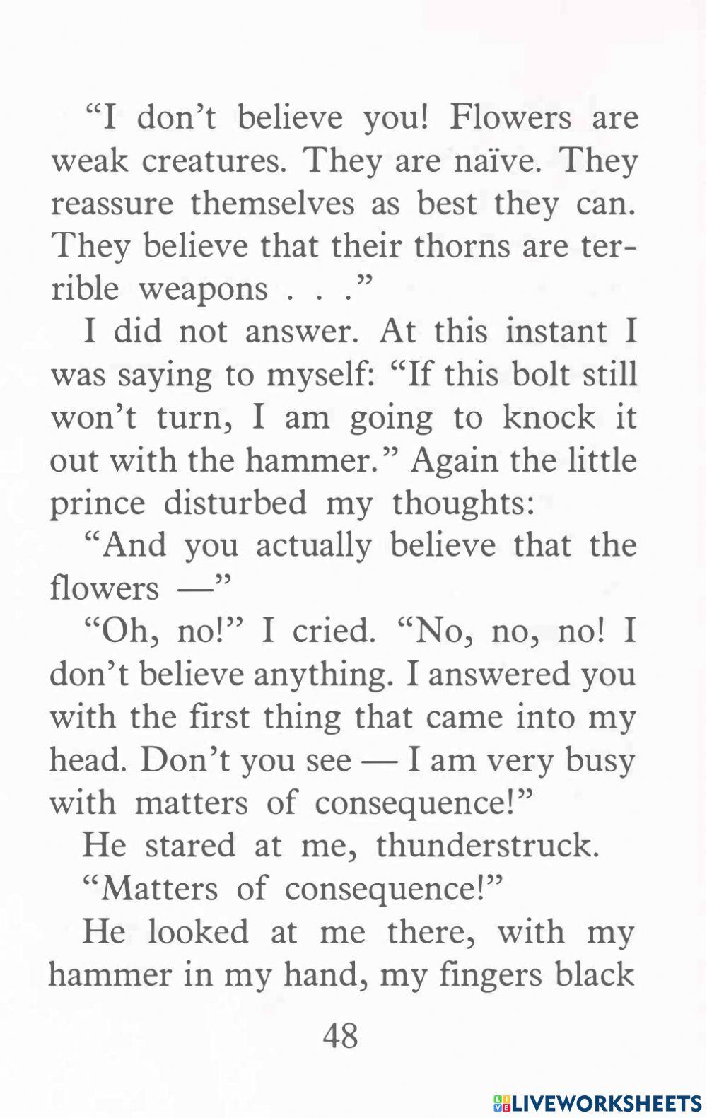 Vocab-The Little Prince 5-Fill in the blank