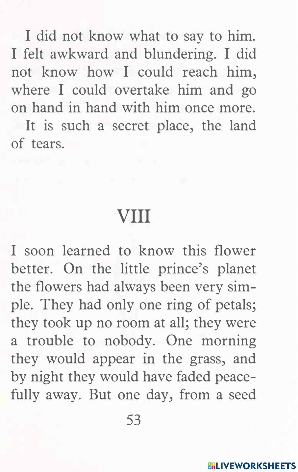 Vocab-The Little Prince 5-Fill in the blank
