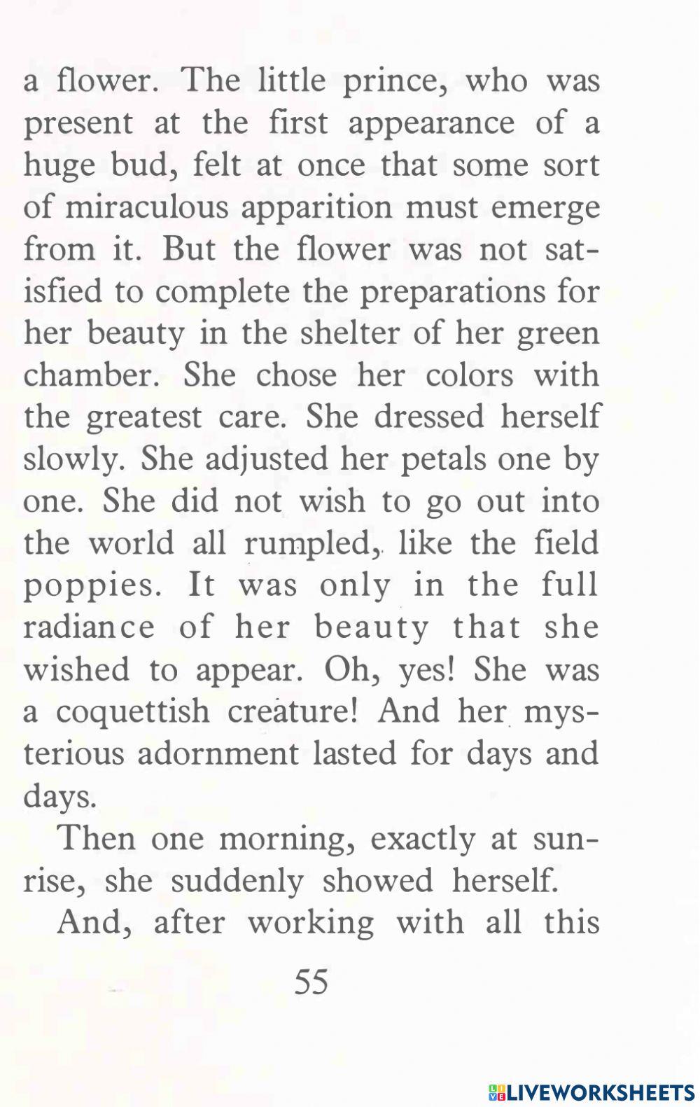 Vocab-The Little Prince 6-Fill in the blank