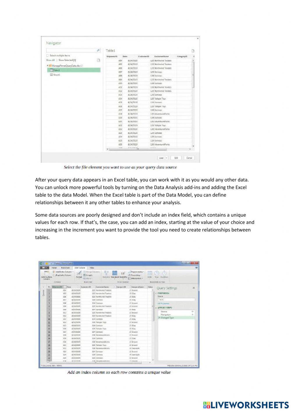 Lesson 5 Using External Data  by using Power Query