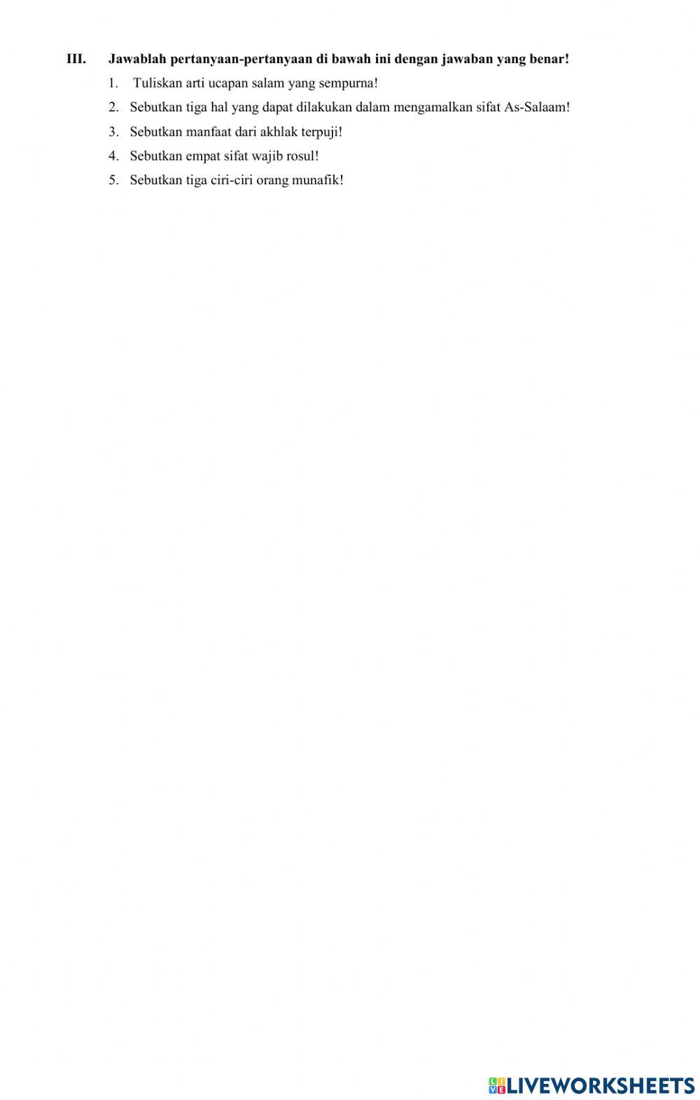 Pat aqidah akhlak kelas iv