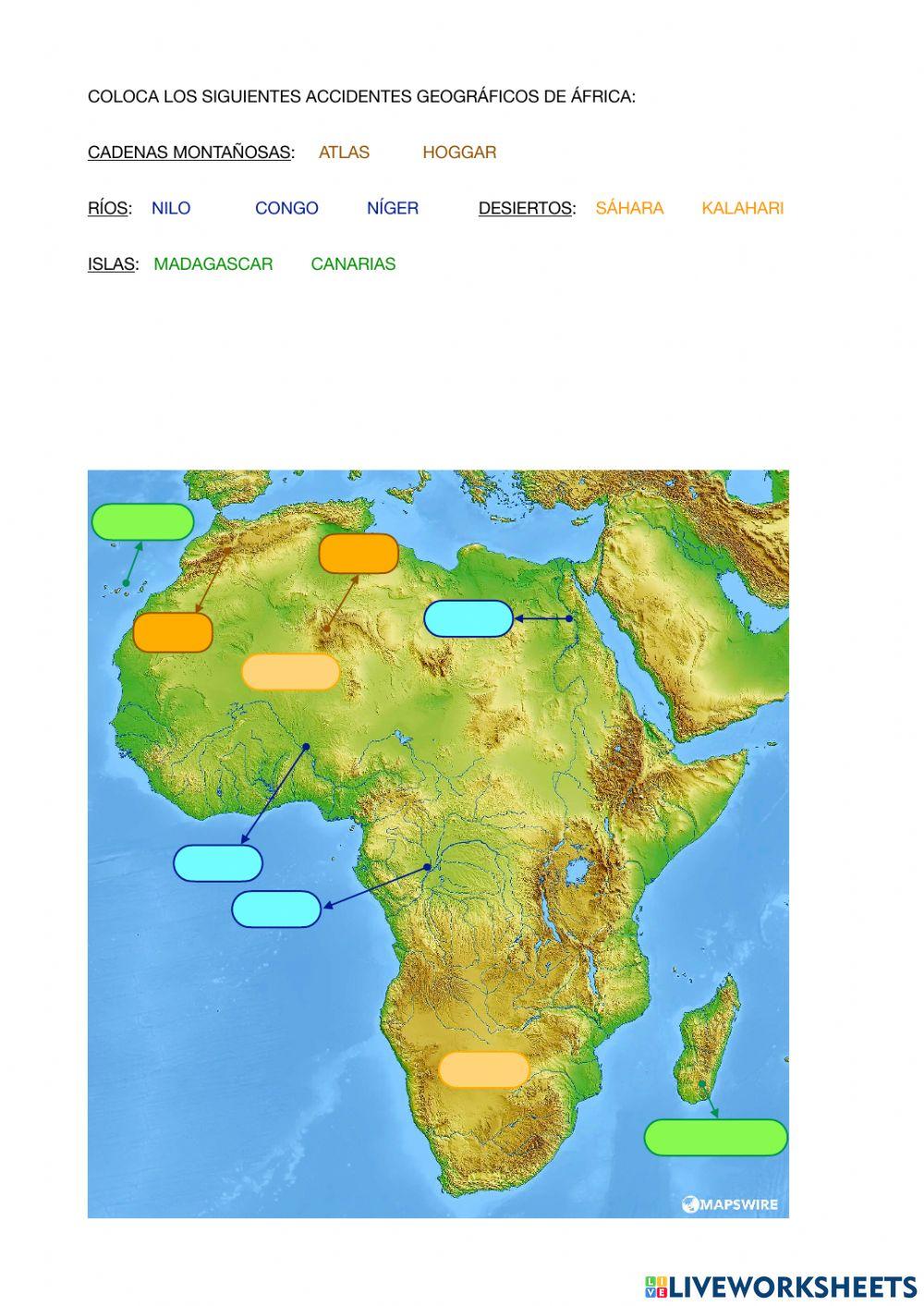 Accidentes Geográficos África y Asia