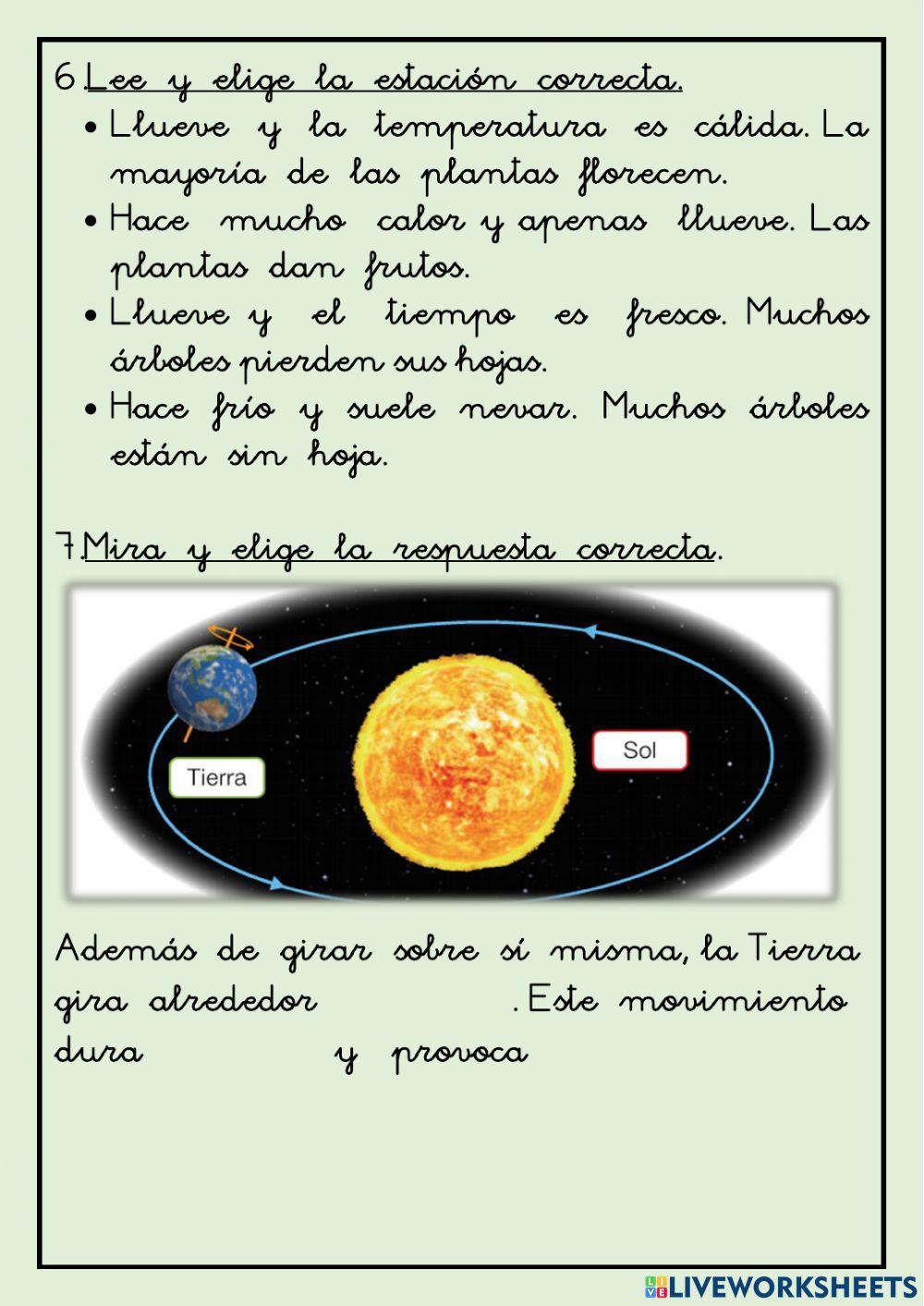 El sistema solar.