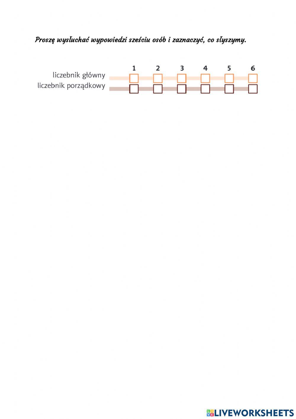 Liczebnik główny czy porządkowy?