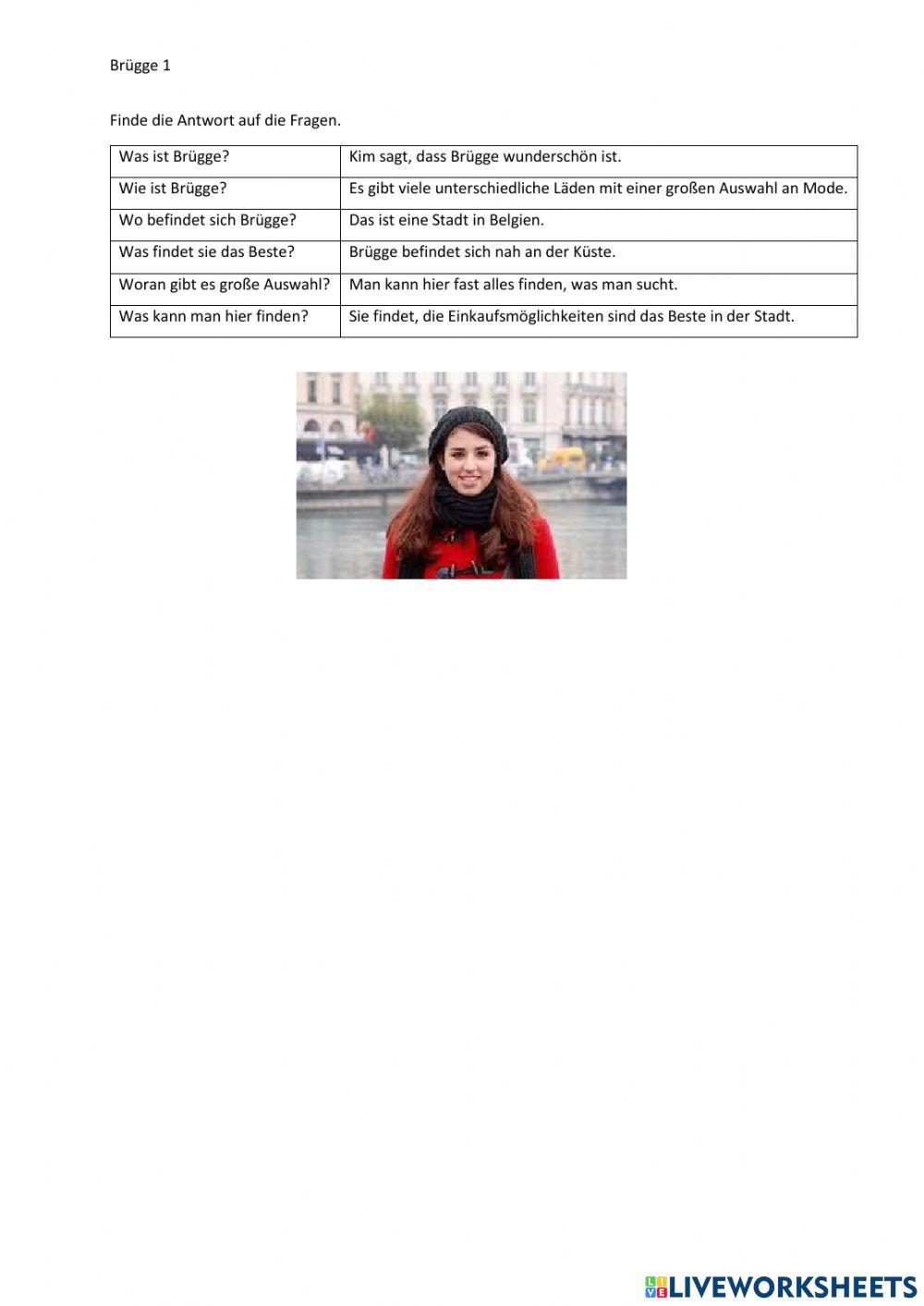 Brügge - Leseverstehen