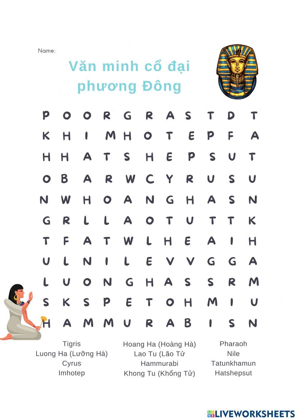 Phiếu tổng kết ô chữ