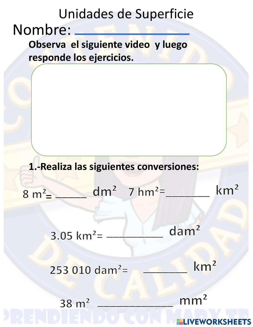 Unidades de superficie