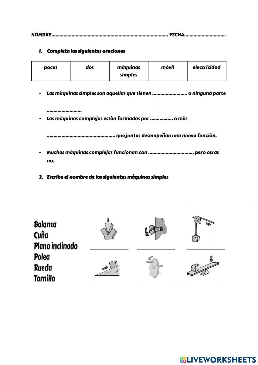 Máquinas simples y complejas