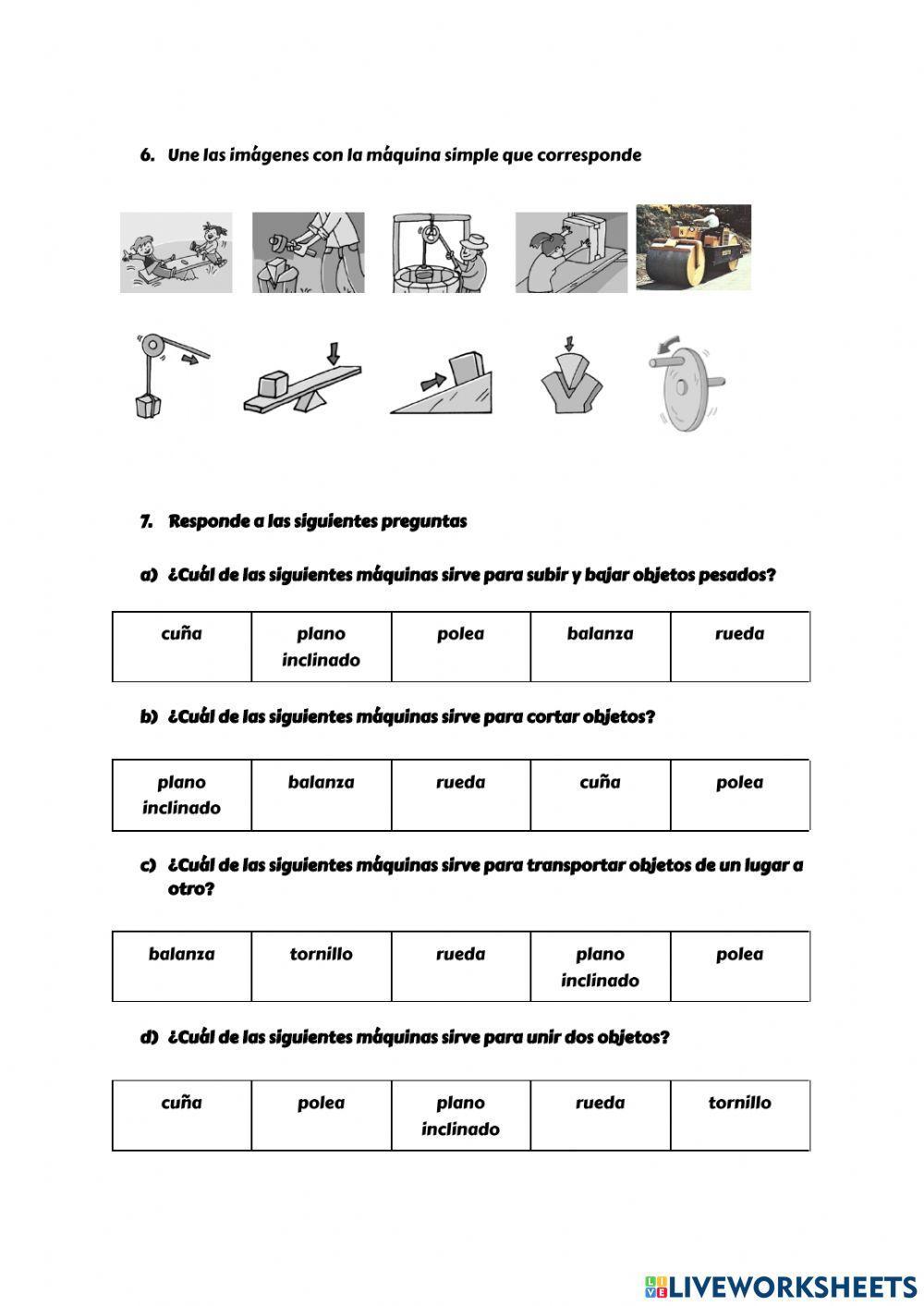 Máquinas simples y complejas