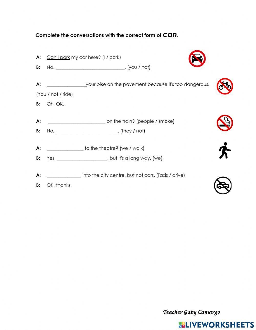 Can and Can't permission