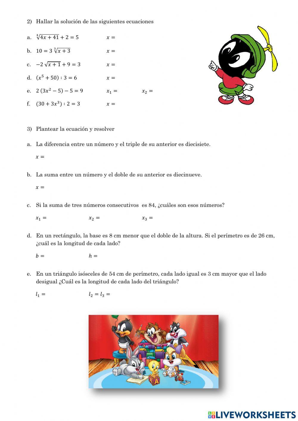 Ecuaciones con potencia y raíz 2