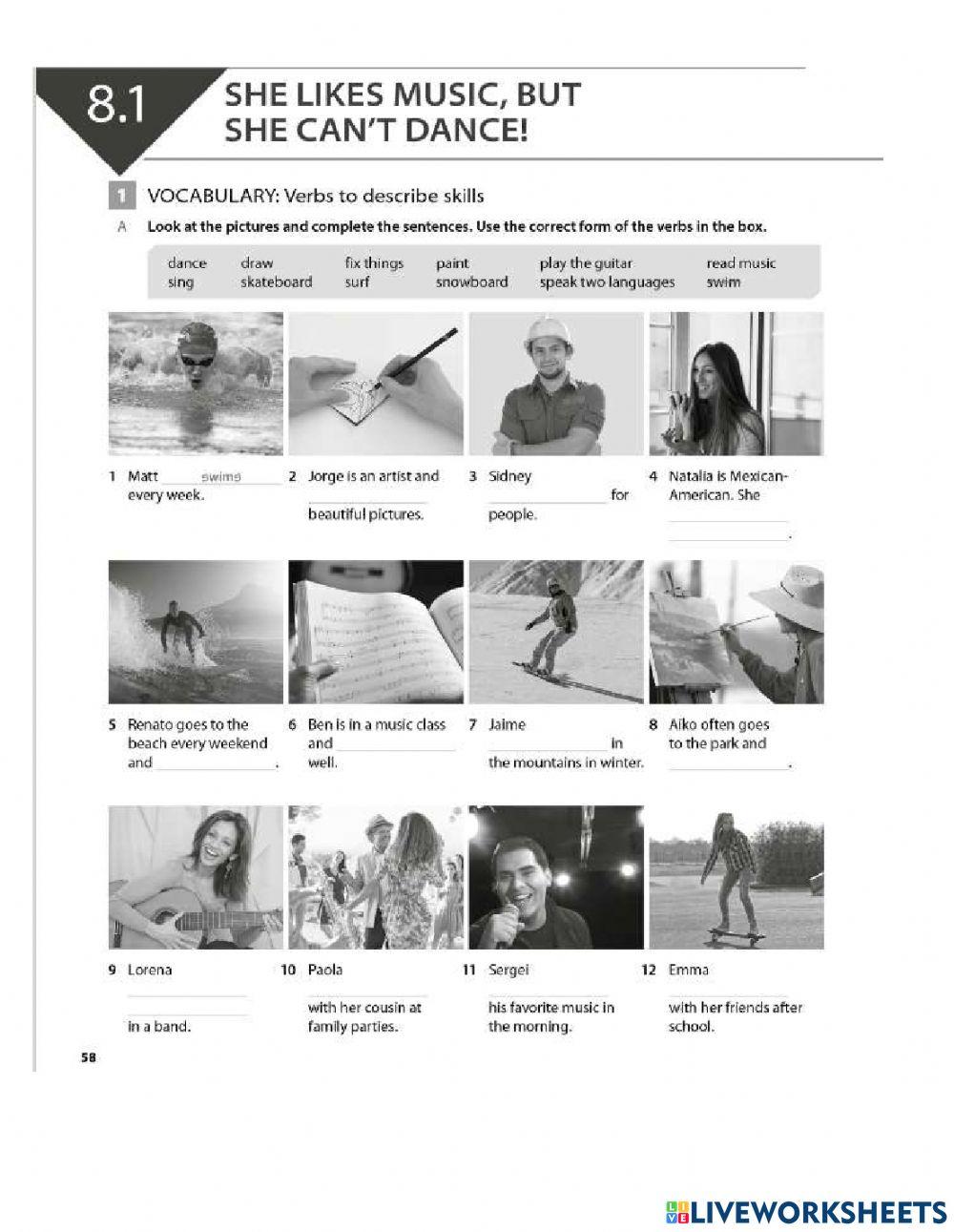 Third person sentences