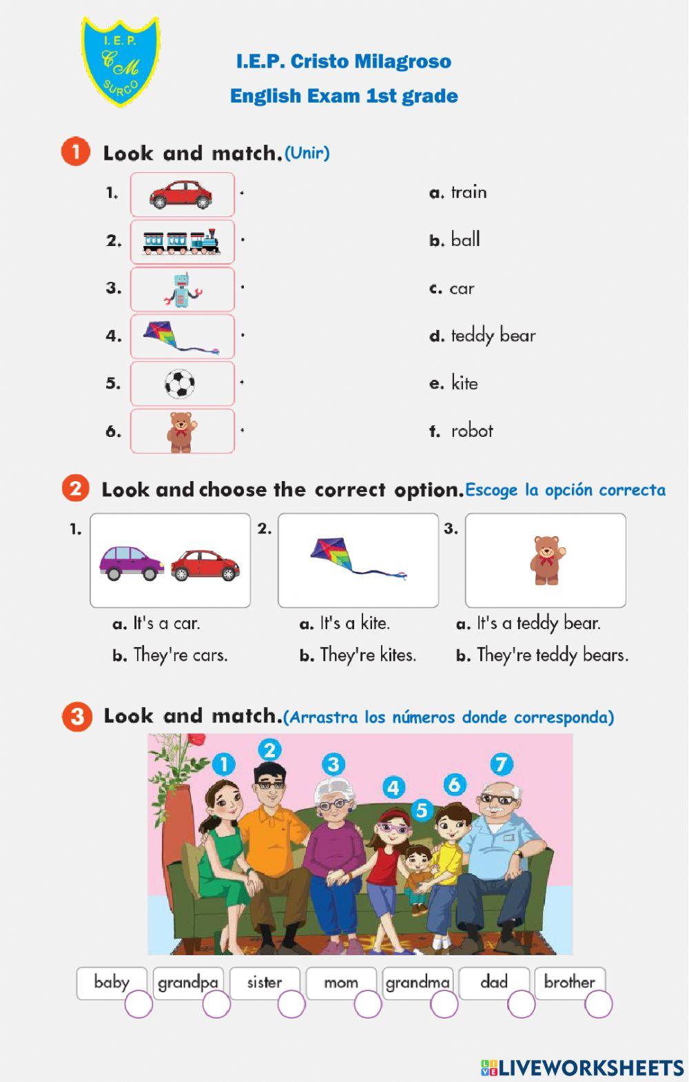 English 1bim 1st grade