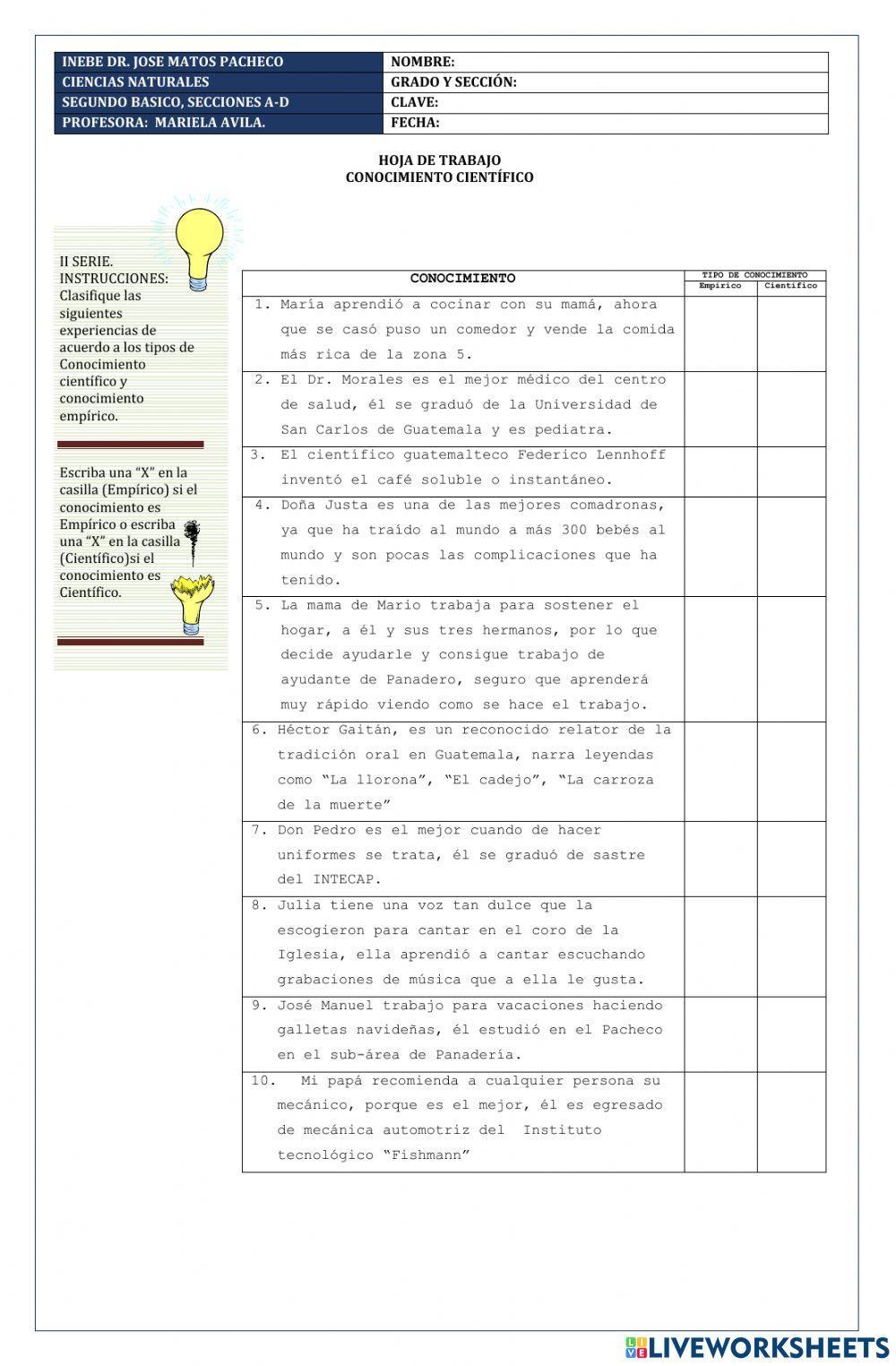 Conocimiento Científico
