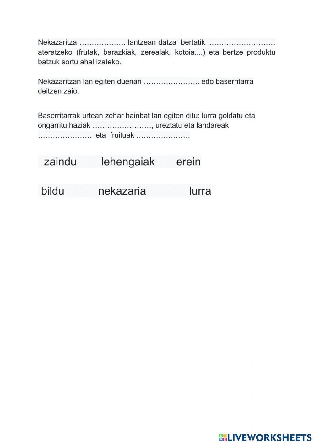 Nekazaritza Nekazaritza
