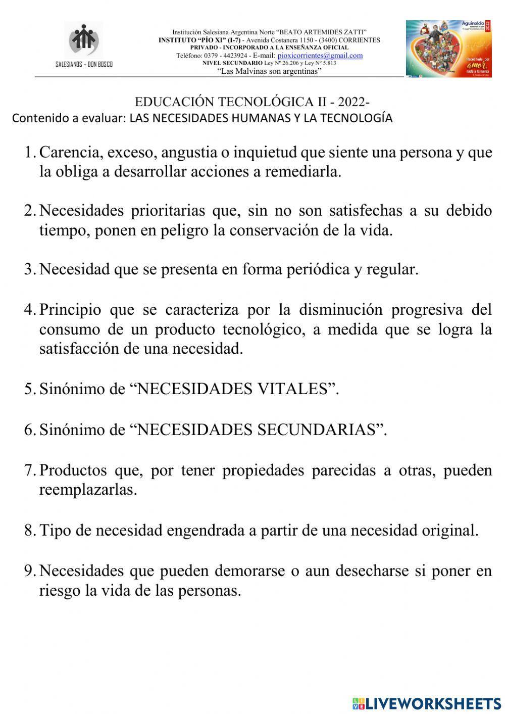Las necesidades humanas y la tecnología
