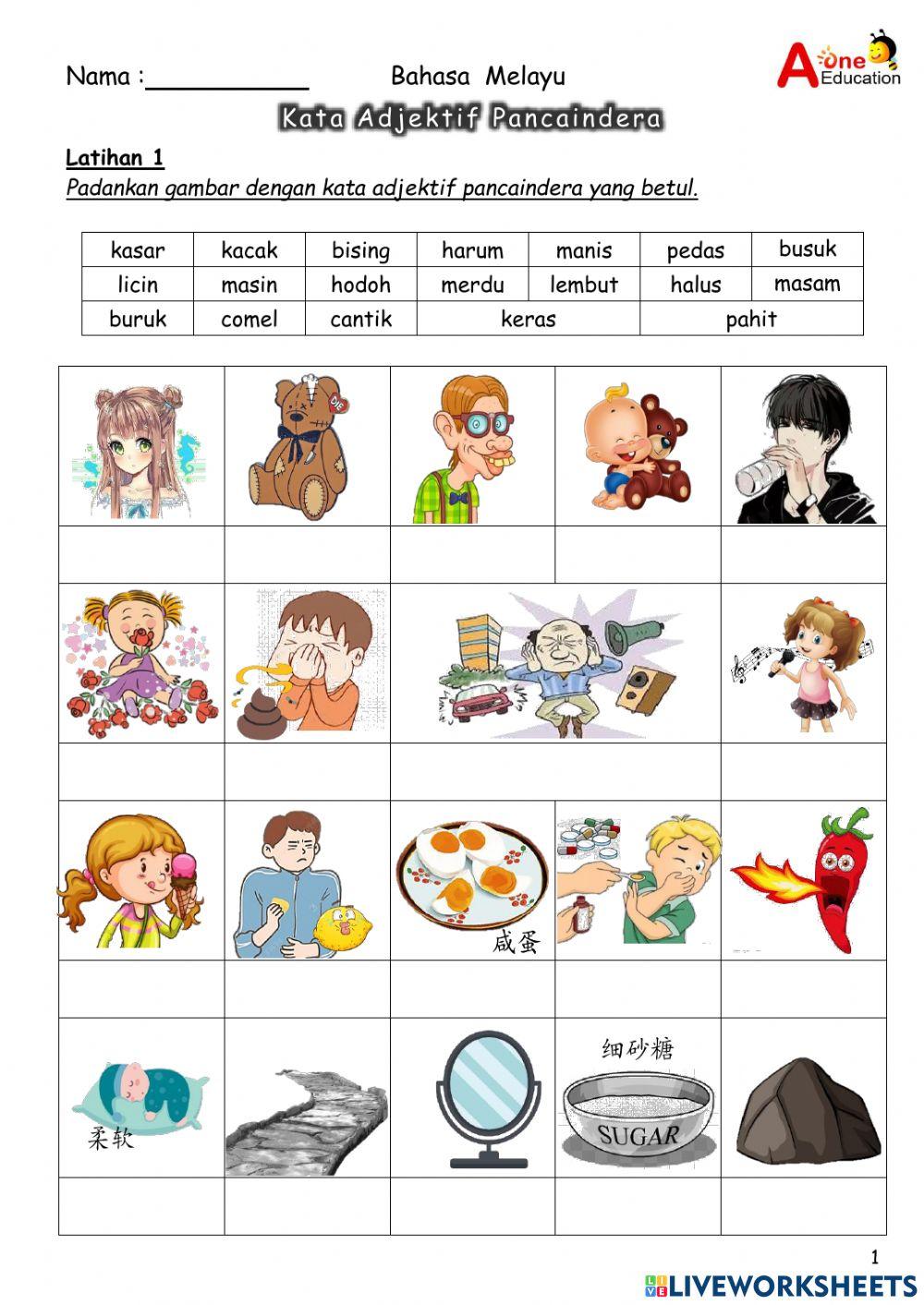 Kata Adjektif Pancaindera