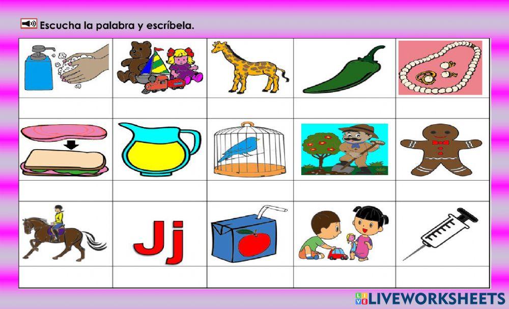 Jj: escribe la palabra