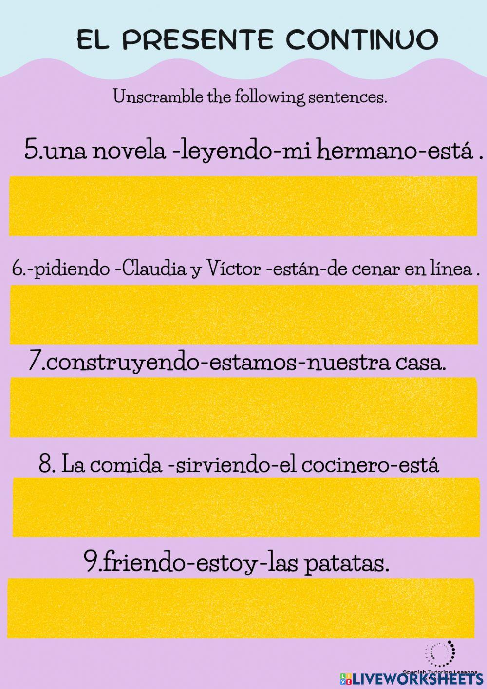 Estar+gerundio con verbos irregulares