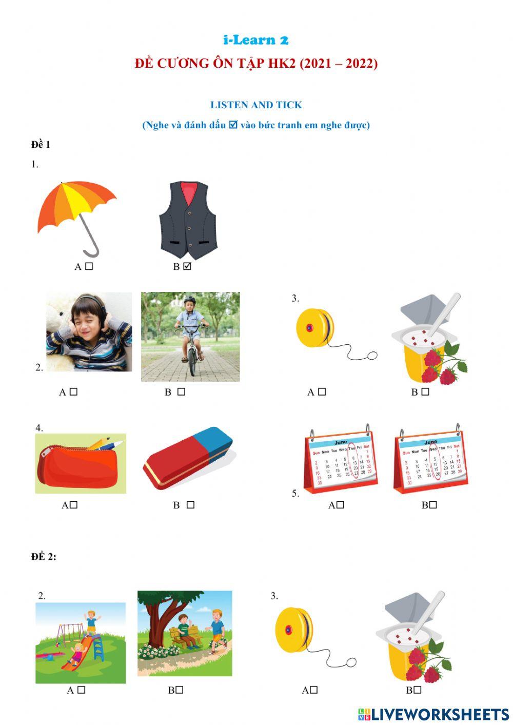 G2 - review 2 - listen & tick