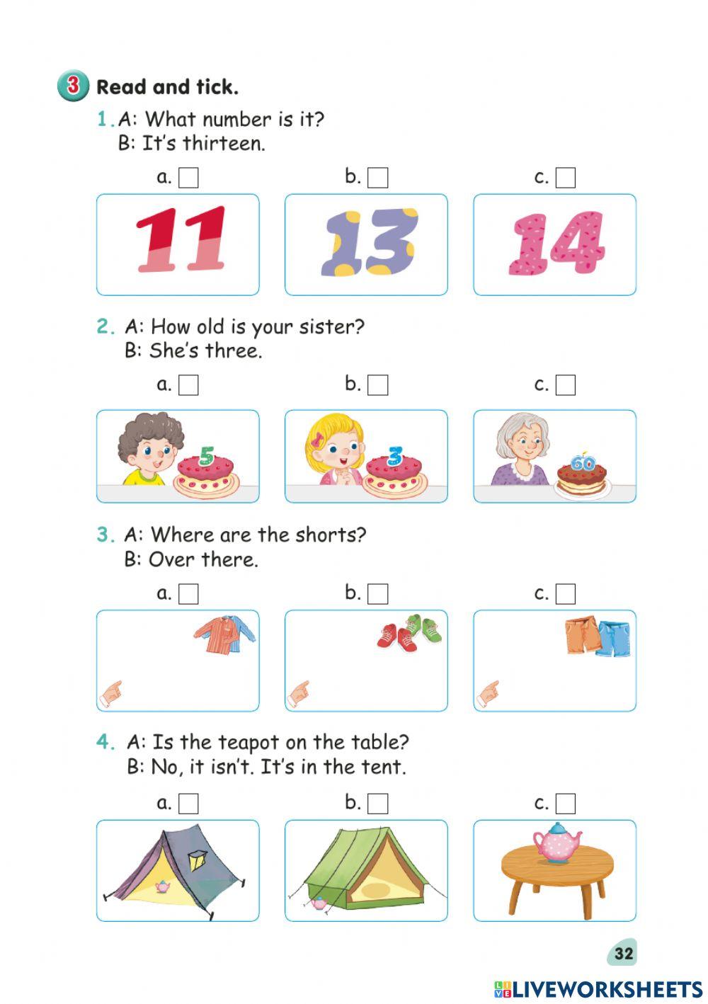 E2 test 3 online exercise for live worksheets