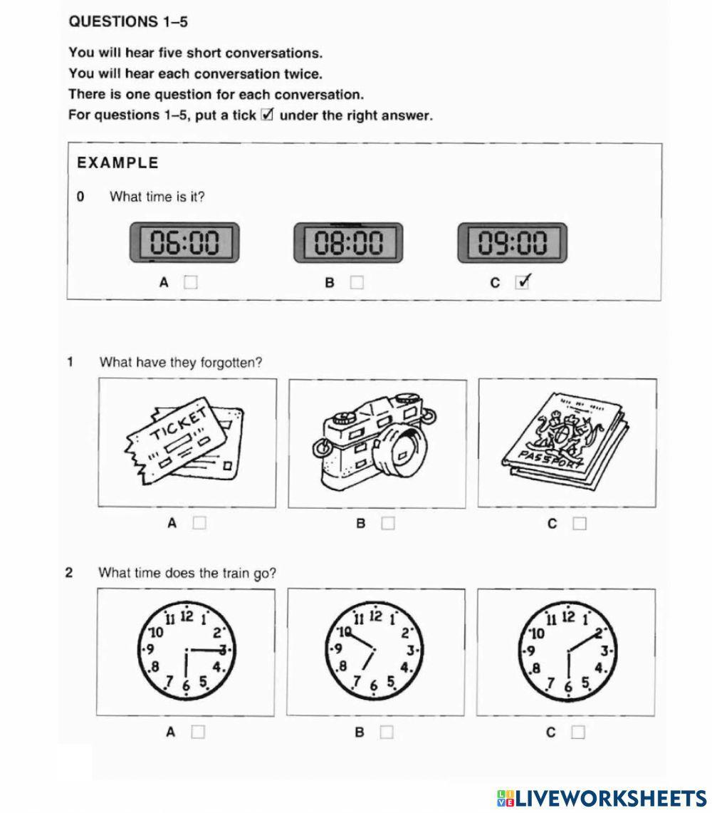 Ket 1-listening-test 1-part 1