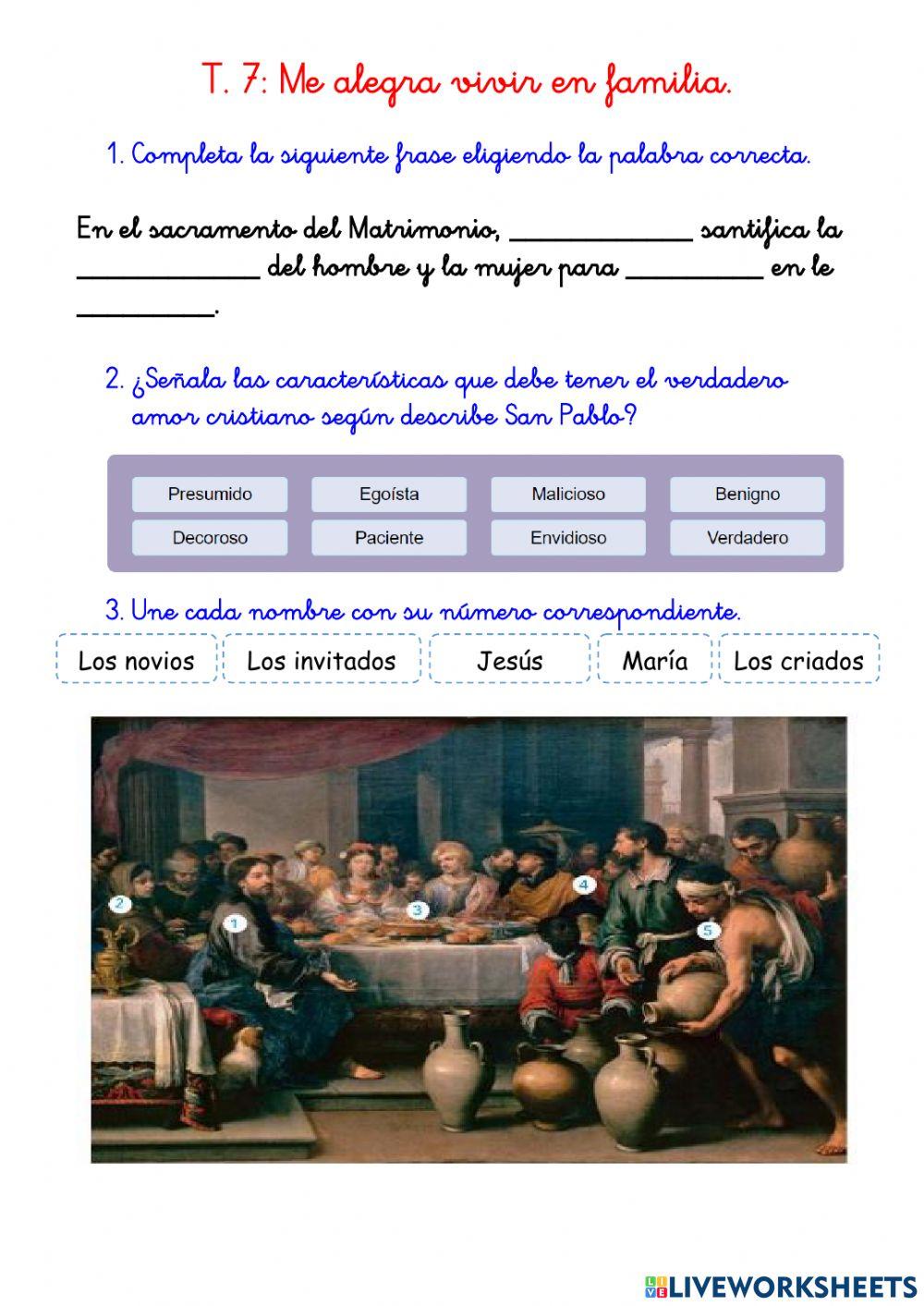 Tema 7: Me alegra vivir en familia