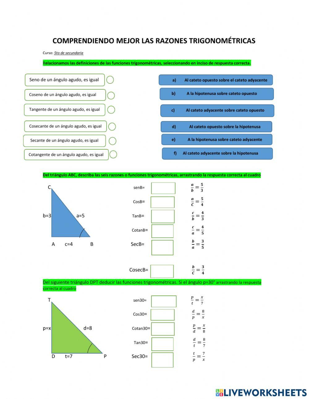 Funciones trigonométricas