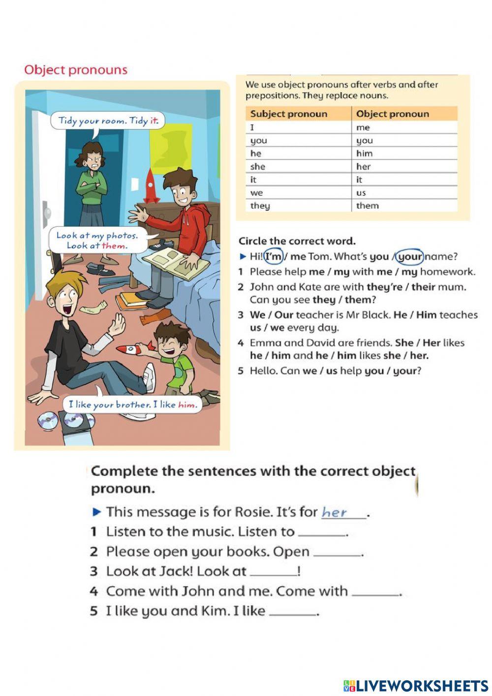 O2 Possessive adjc and object pronouns