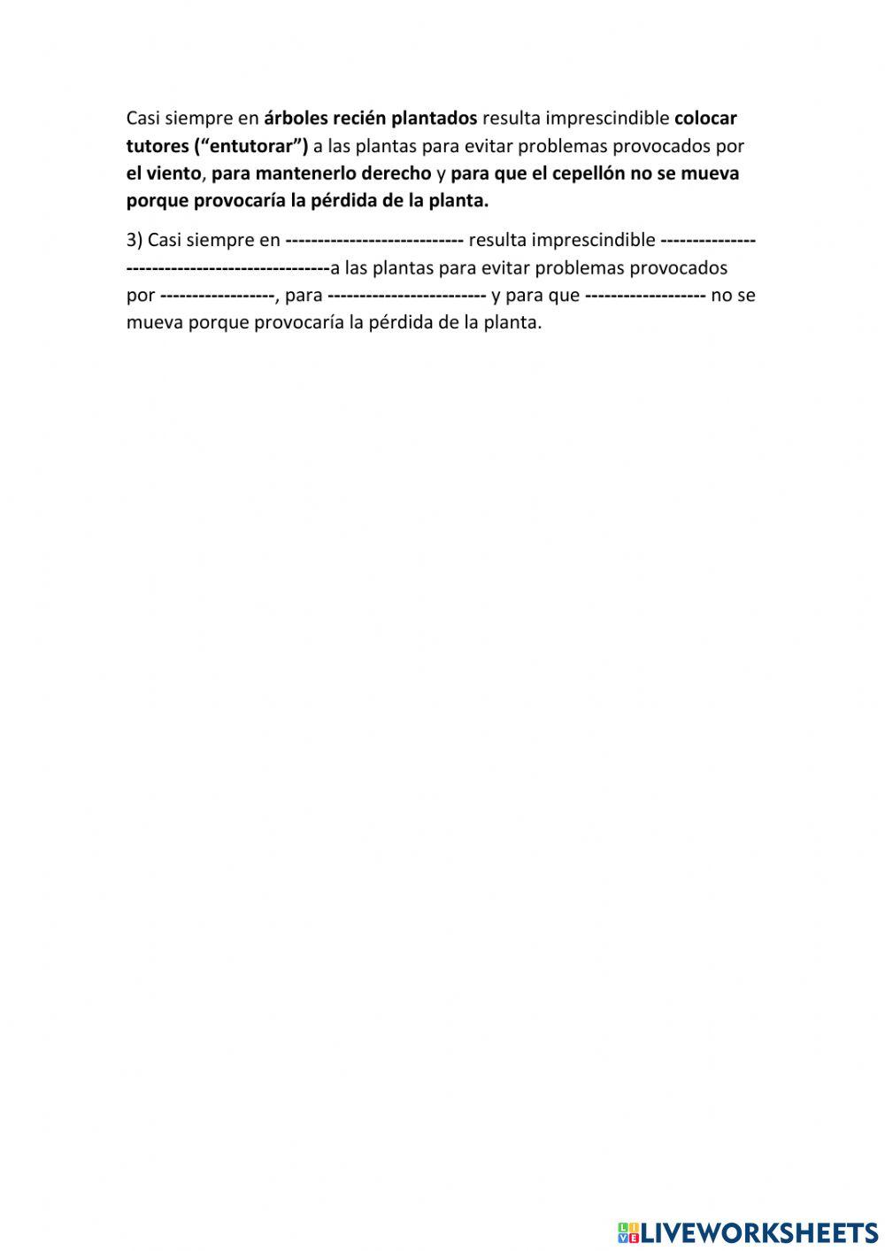 Herramientas y maquinarias para implantación vegetal