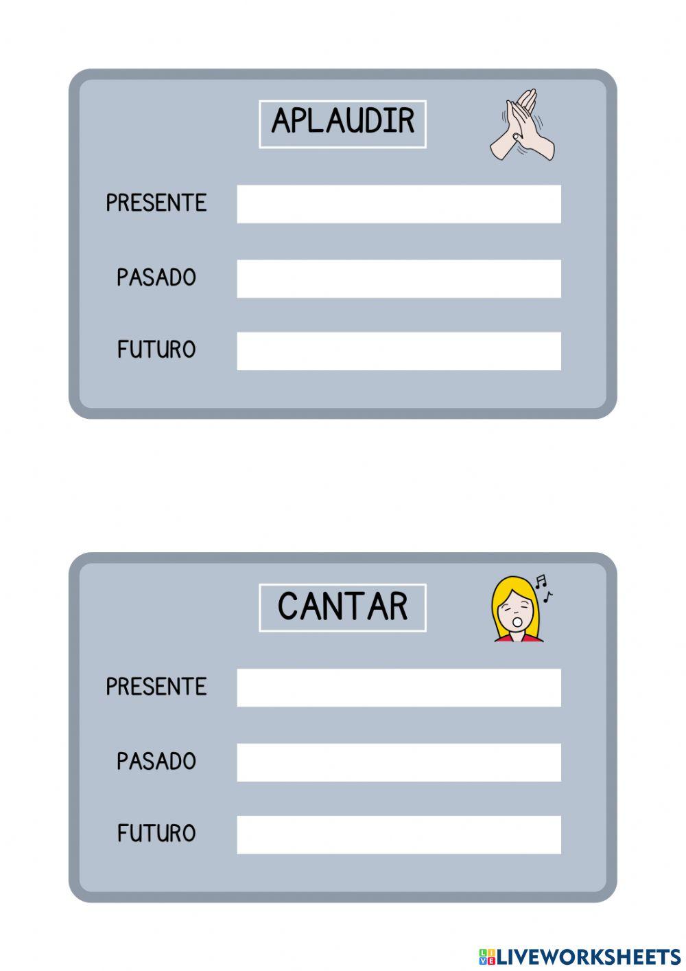 Tiempos verbales: presente, pasado y futuro