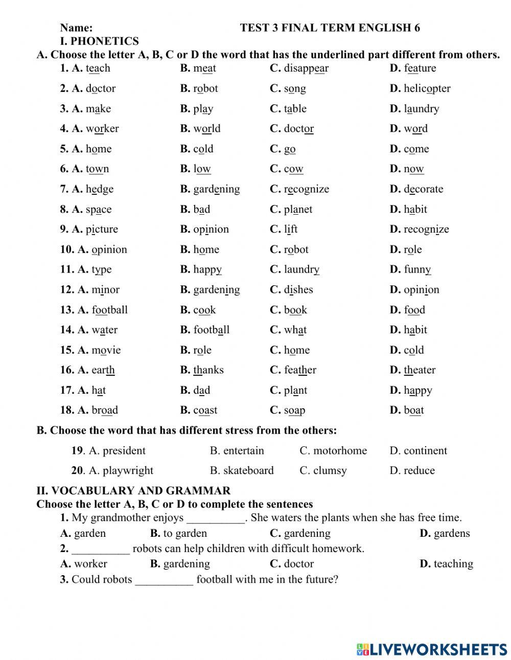 Test 3 revision 2nd e6