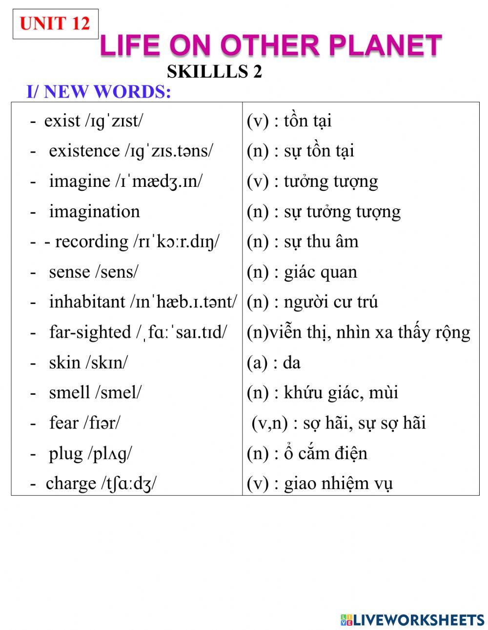 Englíh 8- unit 12- skills 2