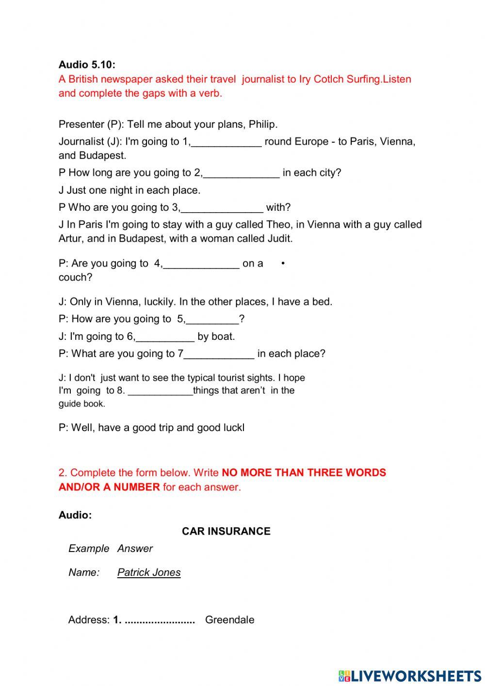 ST 2- tuần 7 -BT BS- listening: AEF1-P78-đề 5