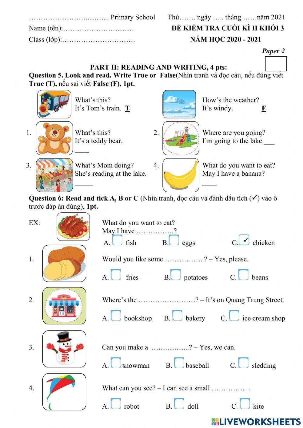 Review grade 3 semester 2