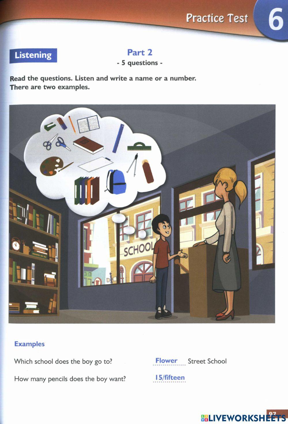 STARTERS SUCCEED LISTENING TEST 6