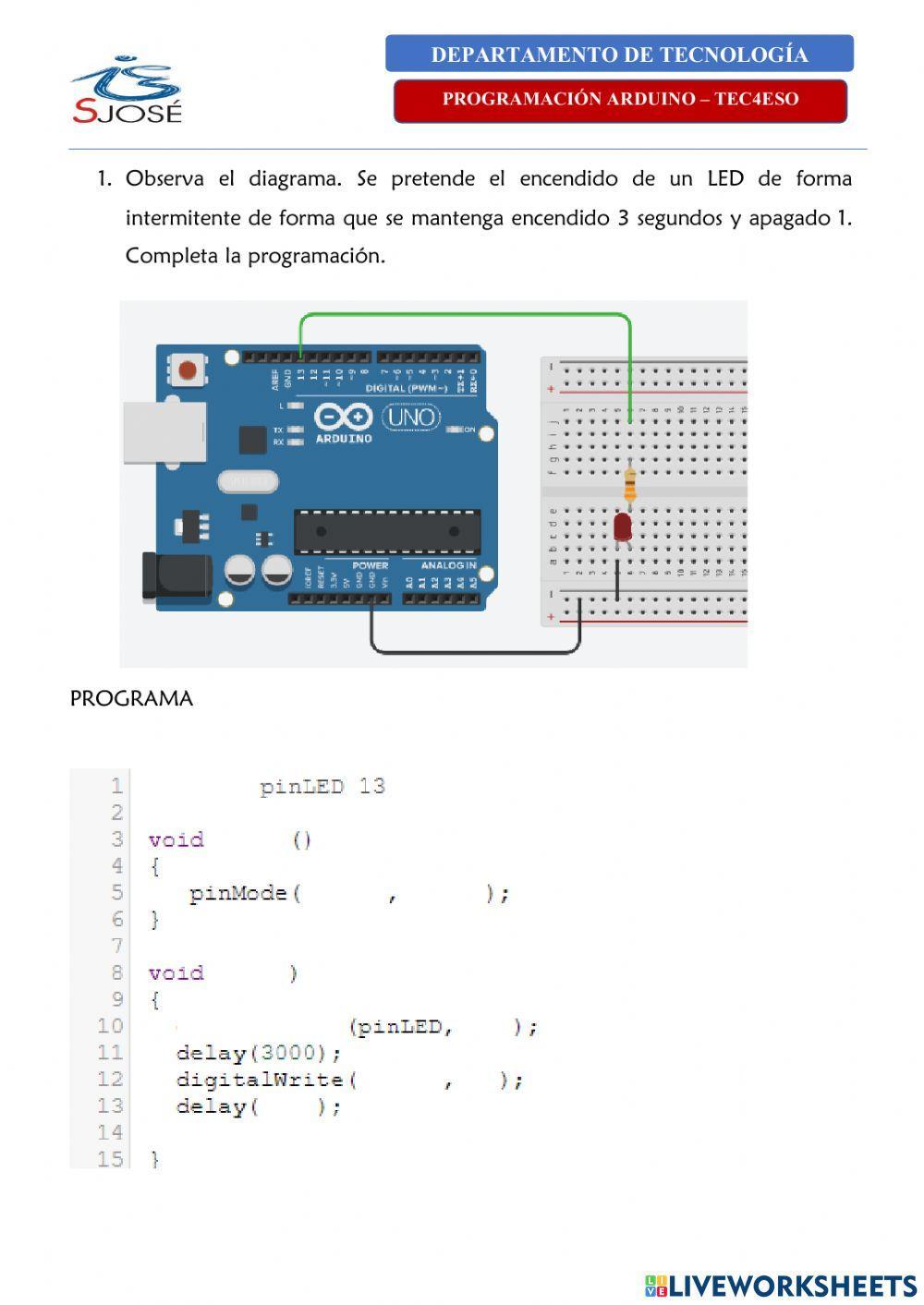 Práctica Programación ARDUINO-1 Práctica Programación ARDUINO-1