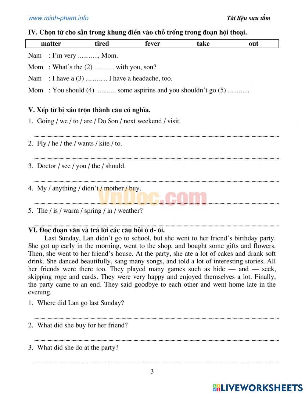 Test for second term